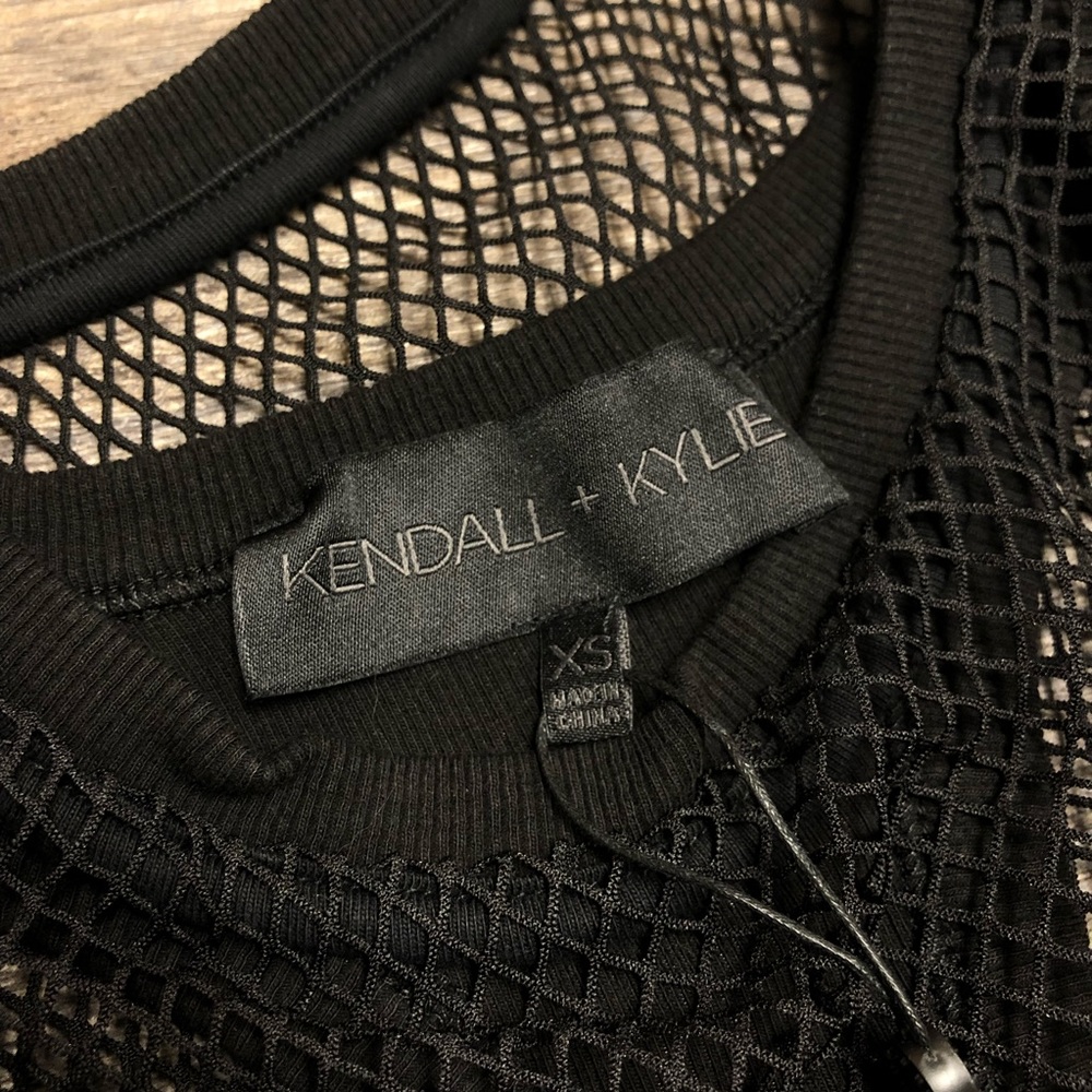 NWT Kendall + Kylie rib tank dress w/ fish net🖤 - Picture 4 of 8